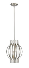 Moundou 3 Light Pendant in Brushed Nickel Finish