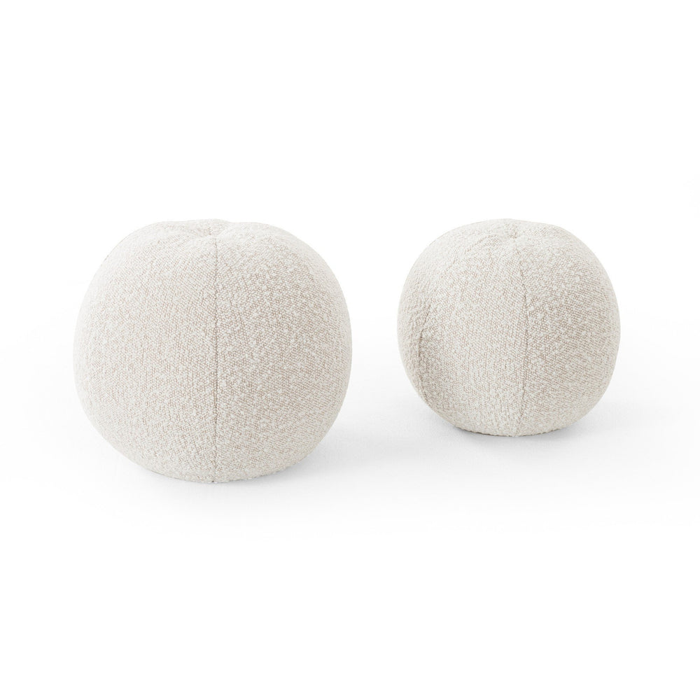 Balle Pillow, Set Of 2 In Knoll Natural And Set of 2 And 12.5" diam, 10" diam