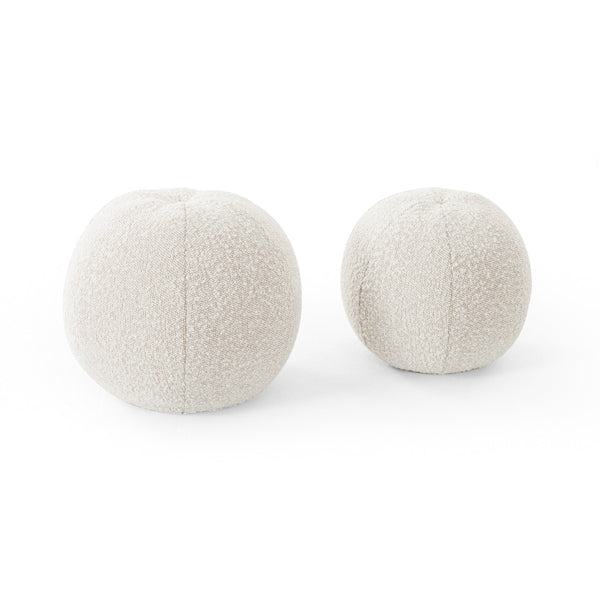 Balle Pillow, Set Of 2 In Knoll Natural And Set of 2 And 12.5" diam, 10" diam