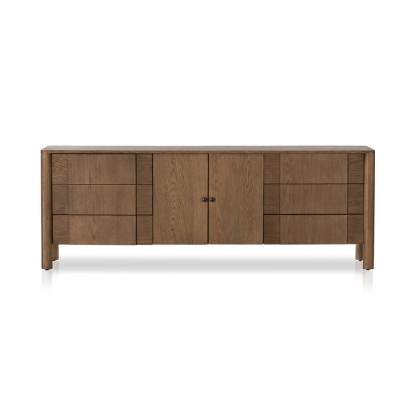 Pollard Media Console In Tan Oak