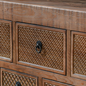 Lahey Solid Wood Console Table - Mission Brown