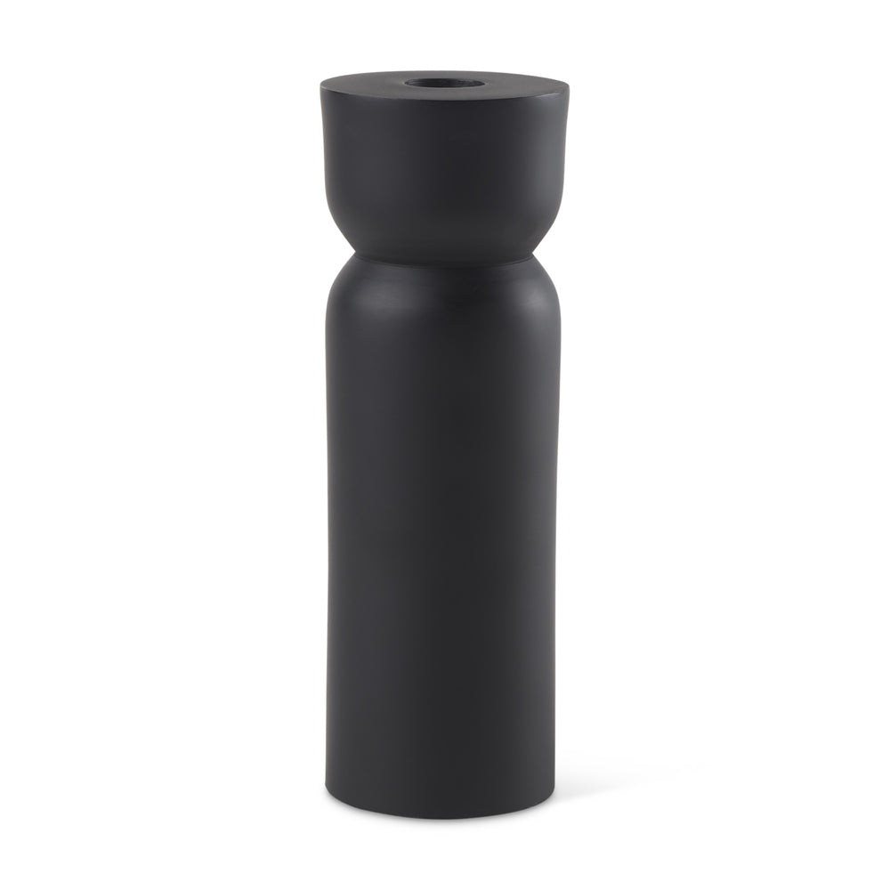 Malta Black Large Metal Candle Holder