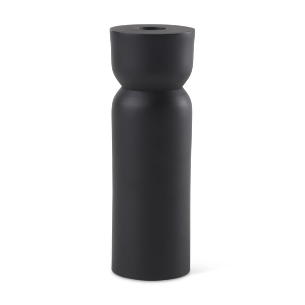 Malta Black Large Metal Candle Holder
