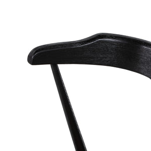 Ripley Dining Chair W Cushion In Black Oak