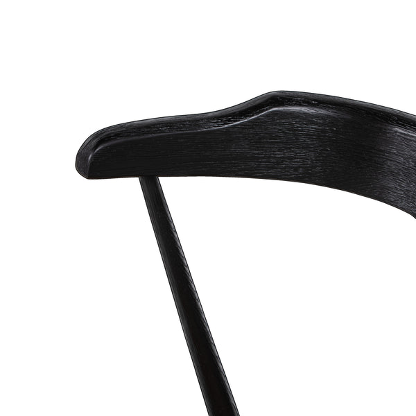 Ripley Dining Chair W Cushion In Black Oak