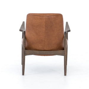 Braden Leather Chair-Brandy