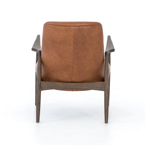 Braden Leather Chair-Brandy