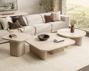 Vander Solid Wood Square End Table in Cream Washed