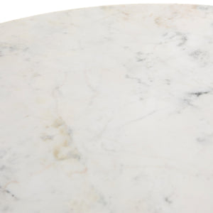 Helen Round Bistro Table In Polished White