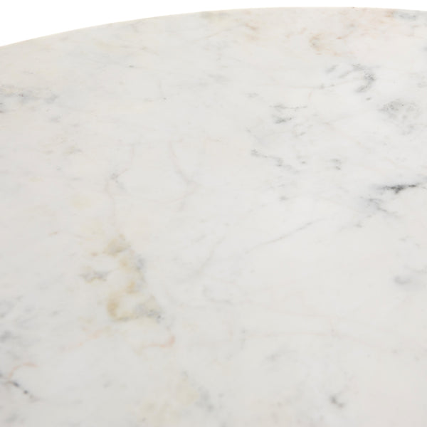 Helen Round Bistro Table In Polished White