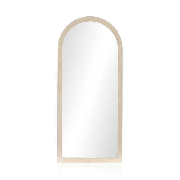 Cressida Floor Mirror - Ivory Painted Linen