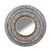 Jaipur 46" Round Blue and Gold Bali Mirror