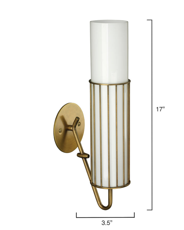 Torino 1-Light Wall Sconce, Antique Brass