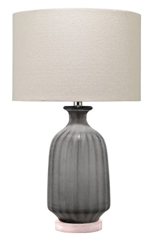 Frosted Glass Table Lamp, Grey