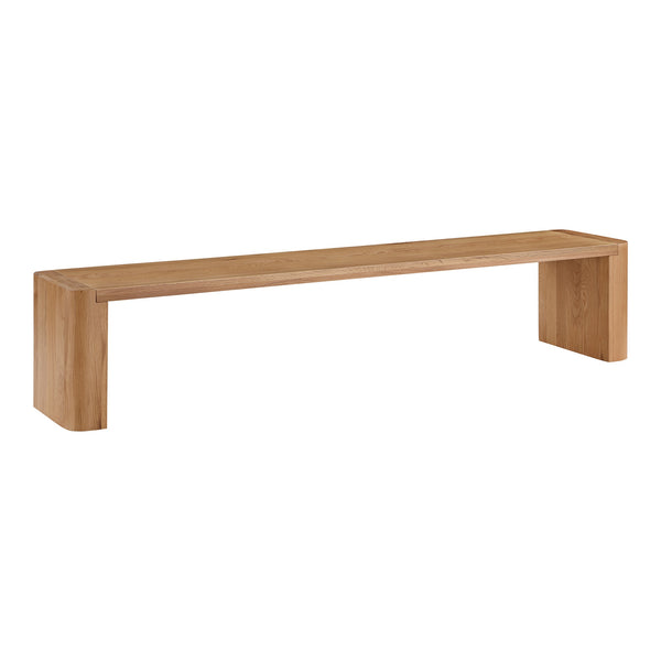 Post Large Dining Bench in Natural Oak