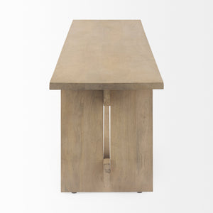 Aida 18H Light Brown Wood Dining Bench