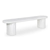 Eris Outdoor Dining Bench in White