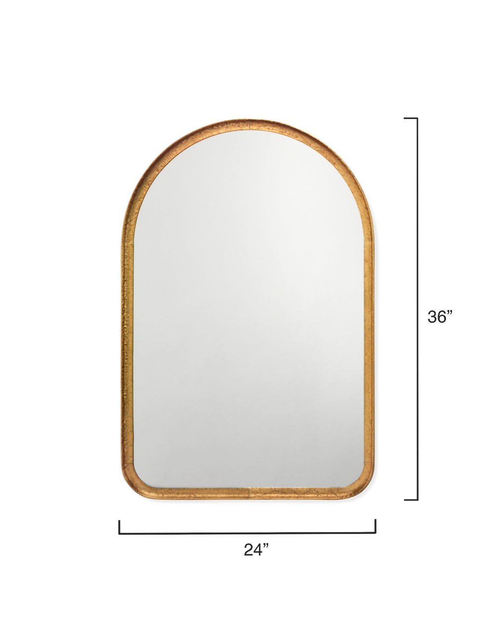 Arch Iron Wall Mirror, Gold