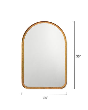 Arch Iron Wall Mirror, Gold