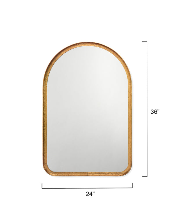 Arch Iron Wall Mirror, Gold