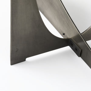 Reinhold IV Black Marble Top Iron Console Table