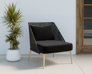 ANDRIA LOUNGE CHAIR - ARASHI BLACK