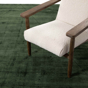 Sadzi Carved Rug 5x8' in Juniper Green