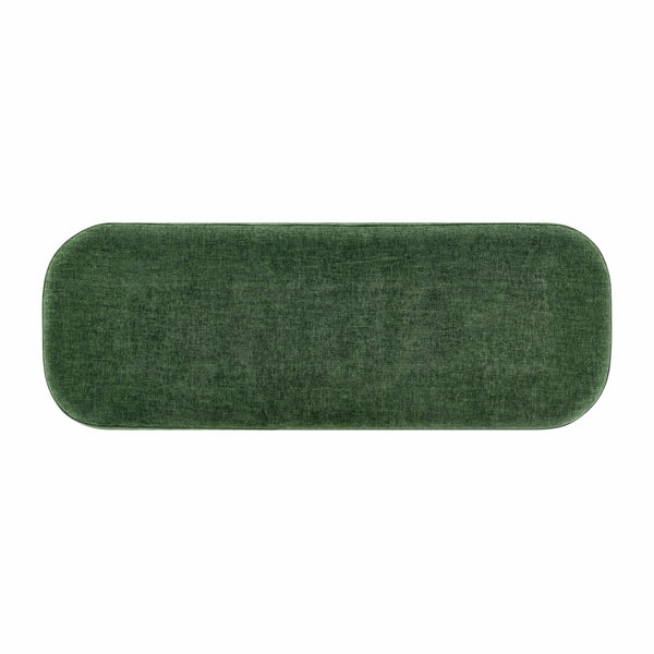 Clinton Chenille Storage Bench, Seneca Green 