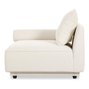 Moe's Rosello Left Arm Facing Chair in White