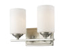 Bordeaux 2 Light Vanity  in Brushed Nickel Finish
