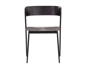 KEANU DINING CHAIR - GUNMETAL