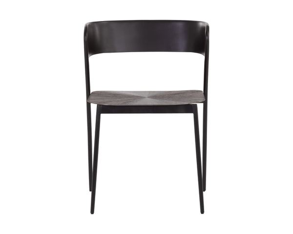KEANU DINING CHAIR - GUNMETAL