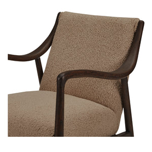 Moe's Yates Accent Chair in Beige Faux Shearling