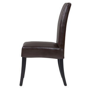 Valencia Leather Chair In Brown