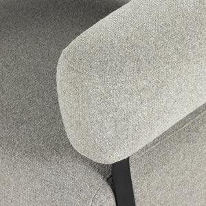 Gareth Swivel Chair In Torrance Silver
