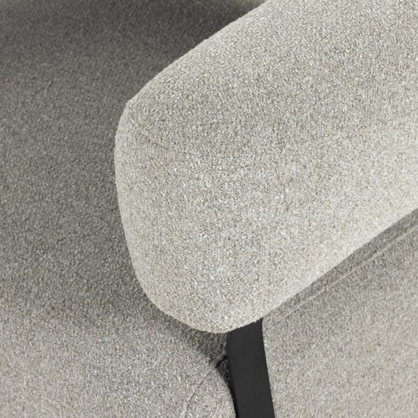 Gareth Swivel Chair In Torrance Silver