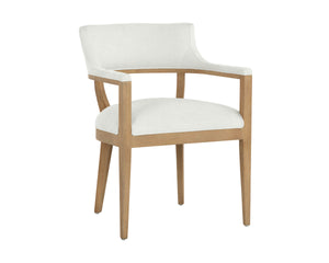 BRYLEA DINING ARMCHAIR - NATURAL - HEATHER IVORY TWEED