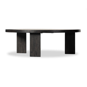 Mesa Large Round Coffee Table In Ebony