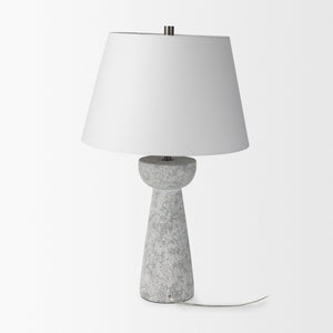 Julia 16.0L x 16.0W x 27.0H Gray Antique Painted Cement Table Lamp