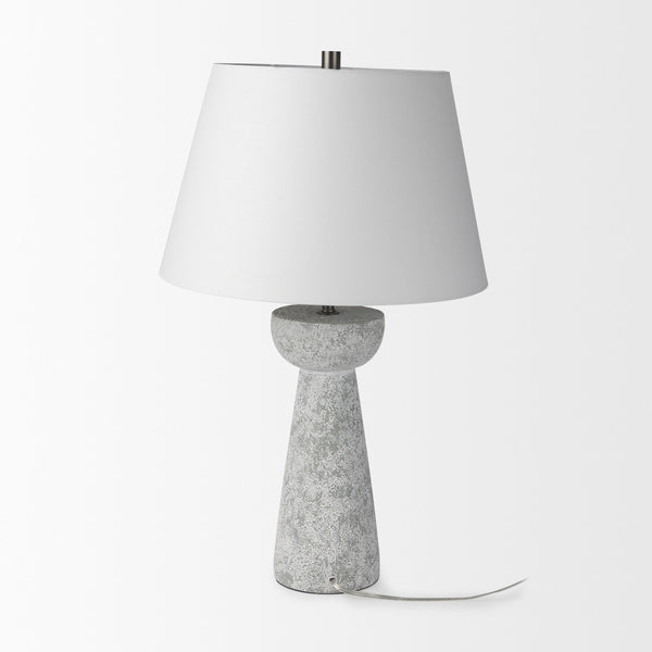 Julia 16.0L x 16.0W x 27.0H Gray Antique Painted Cement Table Lamp