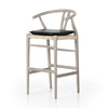 Muestra Stool W Cushion In Wht Grey In Bar