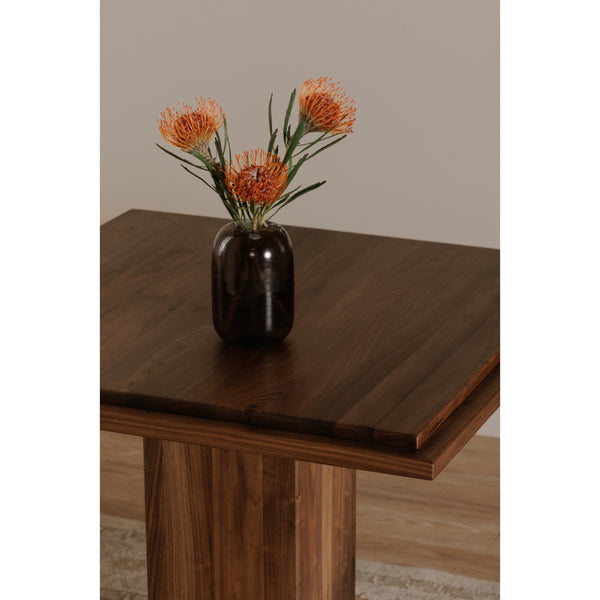 May Cafe Table with Double Square Top in Walnut