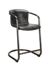 Moe's Freeman Counter Stool Set in Black Leather