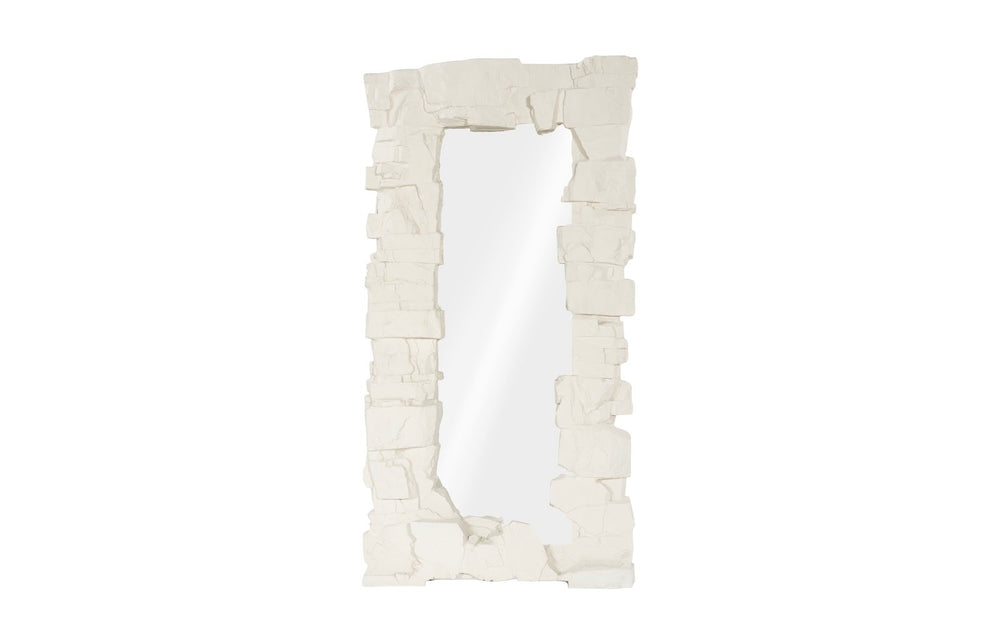 Rocky Ridge Dress Mirror, White Stone