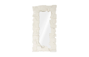 Rocky Ridge Dress Mirror, White Stone