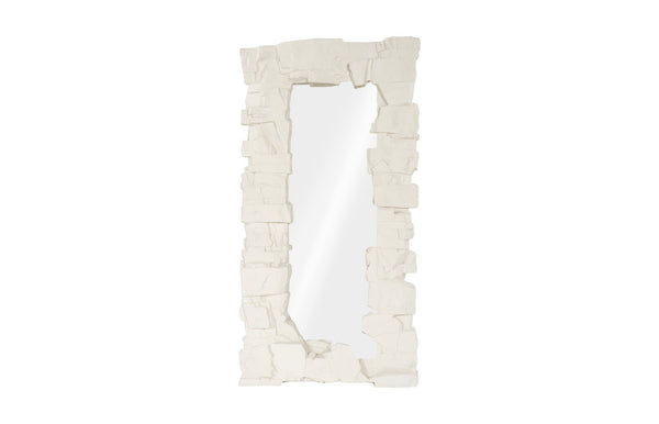 Rocky Ridge Dress Mirror, White Stone