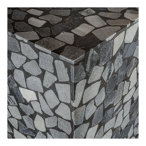 Moe's Kiri Outdoor Side Table in Black Marble