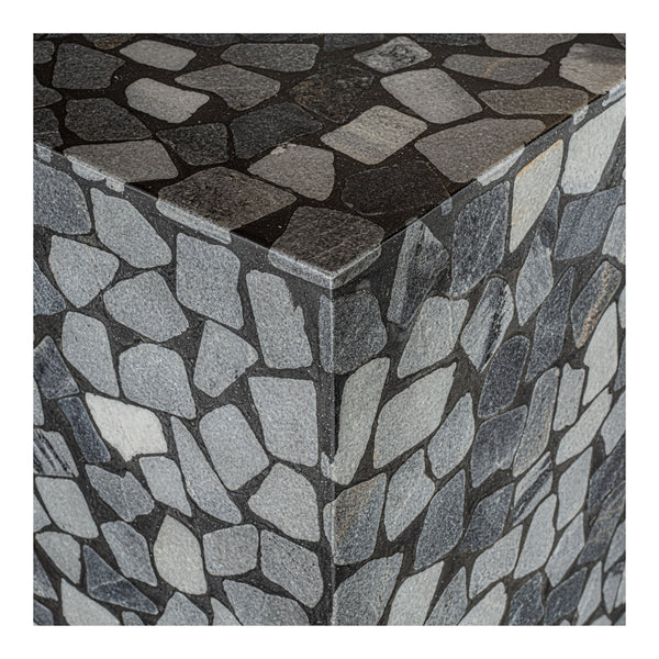 Moe's Kiri Outdoor Side Table in Black Marble