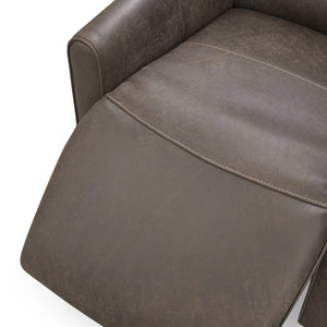 Vivica Leather Power Recliner - Dark Brown