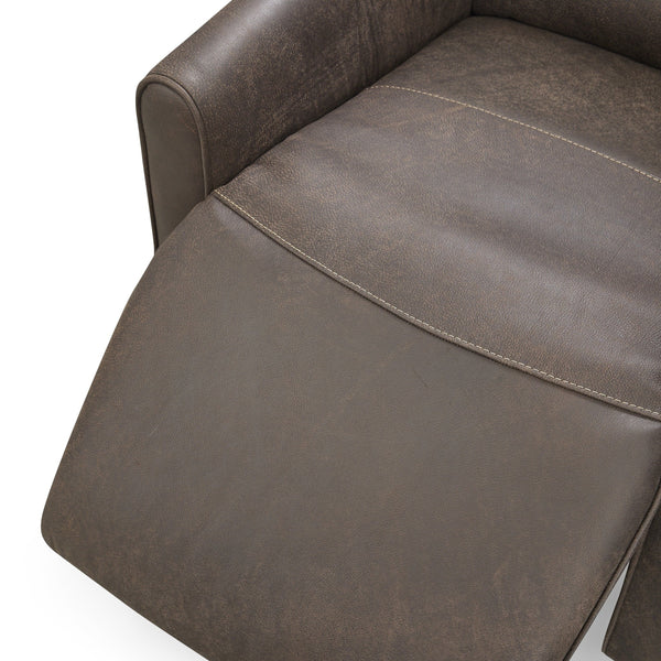 Vivica Leather Power Recliner - Dark Brown